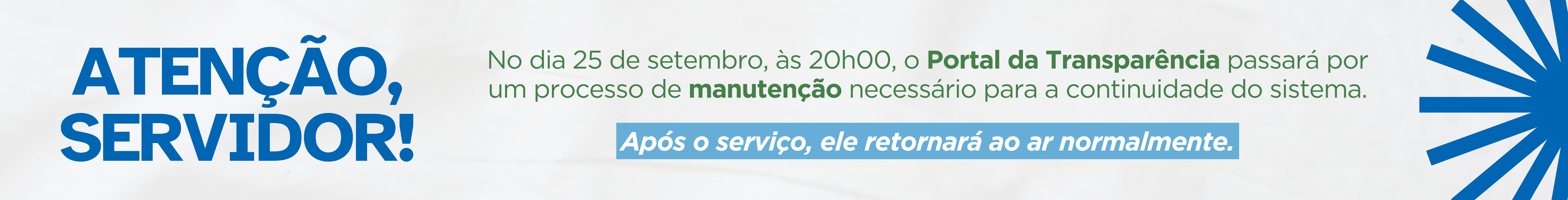 Aviso de Manutenção Programada